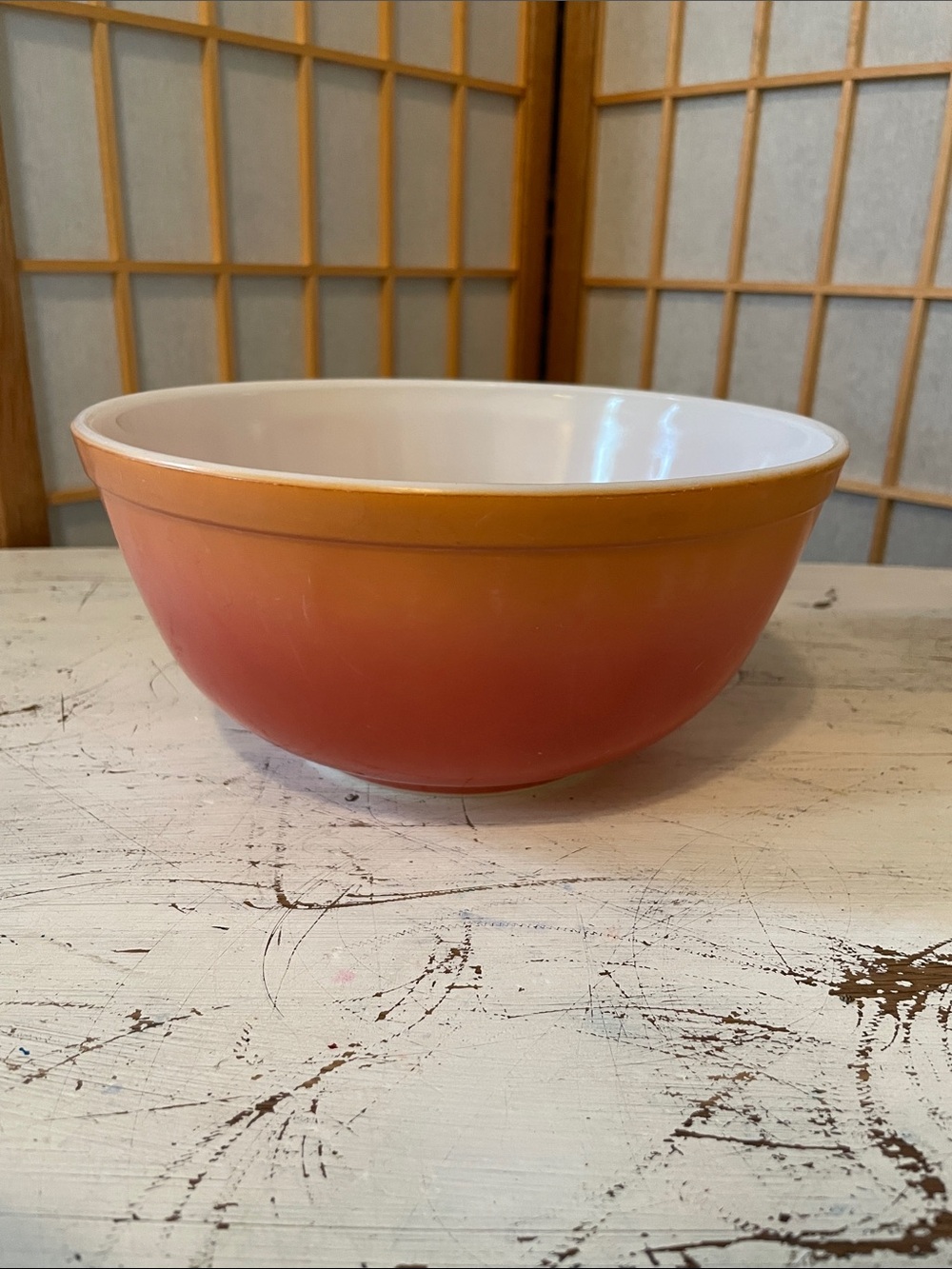Vintage Pyrex Flameglo 403 Mixing Bowel
